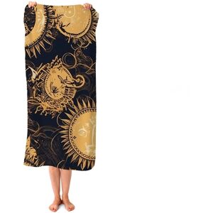 WRT Ltd Moon and Sun Gold Blue Beach Towel WRT Ltd Moon and Sun Gold Blue Beach Towel