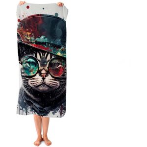 WRT Ltd American Shorthair Cat Splashart Beach Towel WRT Ltd American Shorthair Cat Splashart Beach Towel