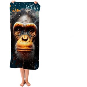 WRT Ltd Splashart Realistic Monkey Face Beach Towel WRT Ltd Splashart Realistic Monkey Face Beach Towel