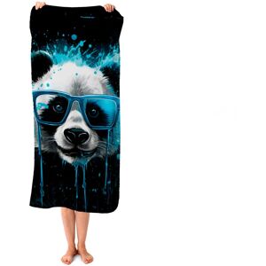 WRT Ltd Blue Splashart Panda Face Beach Towel WRT Ltd Blue Splashart Panda Face Beach Towel