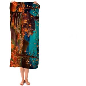 WRT Ltd Enchanted Hallowen Pumpkin Patch Beach Towel WRT Ltd Enchanted Hallowen Pumpkin Patch Beach Towel
