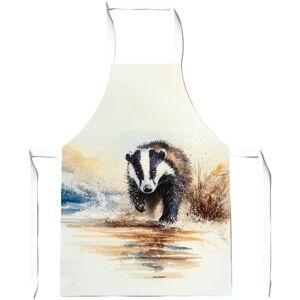 WRT Ltd Wading Badger Watercolour Apron - Children WRT Ltd Wading Badger Watercolour Apron - Children