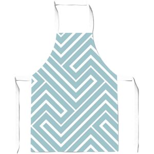 WRT Ltd Blue And White Geometric Pattern Apron - Children WRT Ltd Blue And White Geometric Pattern Apron - Children