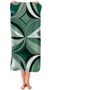 WRT Ltd Geometric Green Black Beach Towel WRT Ltd Geometric Green Black Beach Towel