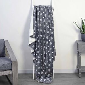 XS-Stock.com Ltd Snowflake Sherpa Lined Fleece Blanket Throw Soft 150 x 200cm - Grey - 130 x 160cm XS-Stock.com Ltd Snowflake Sherpa Lined Fleece Blanket Throw Soft 150 x 200cm - Grey - 130 x 160cm