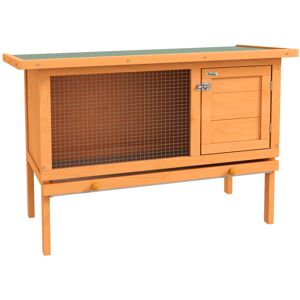 MHSTAR UK LTD PawHut Rabbit Hutch Bunny Cage Guinea Pig Elevated House Wood Outdoor Garden