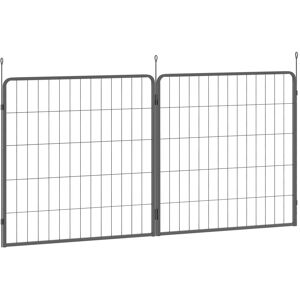 MHSTAR UK LTD PawHut 2 Piece Dog Pen Expansion Pack for 80cm High Pet Playpen with 3 Connecting Stakes, Puppy Pen for Small and Medium Dogs