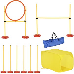 MHSTAR UK LTD PawHut Outdoor 4 PC Dog Pet Agility Training Garden Starter Obstacle Set for Dog