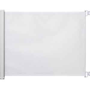 MHSTAR UK LTD PawHut Retractable Safety Gate, Dog Pet Barrier, Folding Protector, for Home, Doorway, Stairs, 82.5H x 115Lcm - White