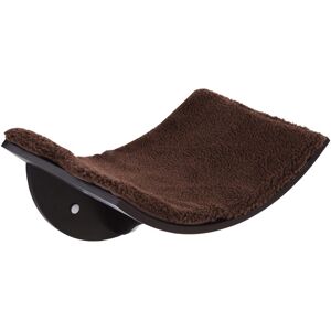 MHSTAR UK LTD PawHut Wood Cat Shelf Perch Bed Curved Climber Wall-Mounted Cat Furniture
