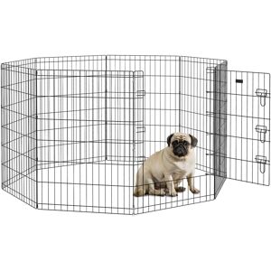 MHSTAR UK LTD PawHut Dog Pen, 8 Panel Dog Playpen, DIY Design with Door, for Medium Dogs, Puppies, Small Animals, for Indoor/Outdoor Use, 91cm High
