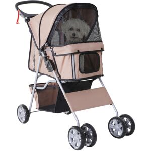 MHSTAR UK LTD PawHut Pet Stroller Carrier Foldable Deluxe Jogger Walk Travel Dog Cat 4 Wheels