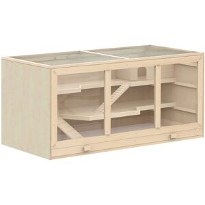 MHSTAR UK LTD PawHut Hamster Cage Small Animals Hutch Mouse Rats Mice Exercise Play House