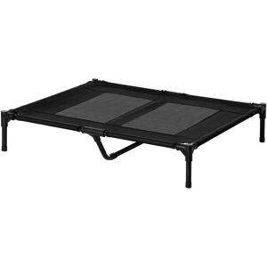 MHSTAR UK LTD PawHut Pet Bed Raised Cot Dog Cat Elevated Puppy Camping Waterproof Black