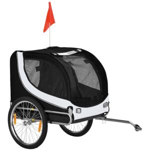 MHSTAR UK LTD PawHut Pet Stroller Dog Jogger Folding Bike Cargo Trailer Carrier Bicycle Black