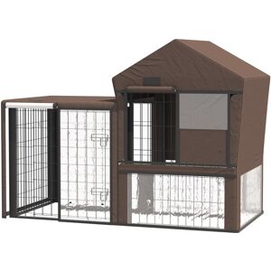 MHSTAR UK LTD PawHut Rabbit Hutch Cover, Bunny Guinea Pig Cage Water-Resistant Protector
