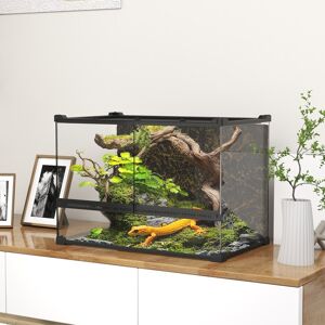MHSTAR UK LTD PawHut Glass Reptile Terrarium w/ Lock 50x30x35cm MHSTAR UK LTD PawHut Glass Reptile Terrarium w/ Lock 50x30x35cm