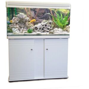 Real Aquatics BOYU Aquarium Fish Tank & Cabinet 120cm 220L Black / White - White - No Starter Kit Real Aquatics BOYU Aquarium Fish Tank & Cabinet 120cm 220L Black / White - White - No Starter Kit