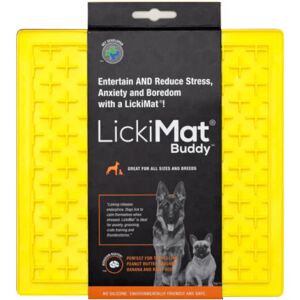 Real Pet Store LickiMat Dog Lick Mats Slow Feeders Classic Buddy 10 Colours - Yellow Real Pet Store LickiMat Dog Lick Mats Slow Feeders Classic Buddy 10 Colours - Yellow