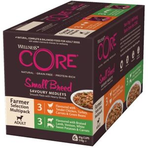 Real Pet Store Wellness CORE Dog Wet Small Breed Adult Savoury Medleys Farmer Multipack 6 x 85g Real Pet Store Wellness CORE Dog Wet Small Breed Adult Savoury Medleys Farmer Multipack 6 x 85g