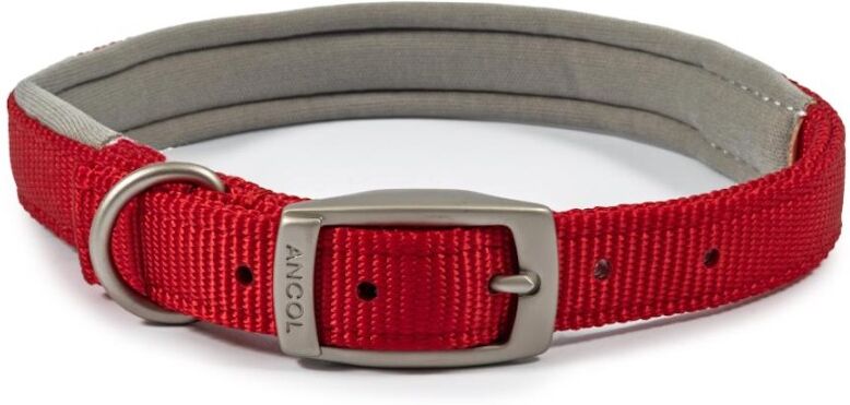 Real Pet Store Ancol Viva Dog Collars Buckle Nylon Neoprene Padded Red 5 Sizes - Large