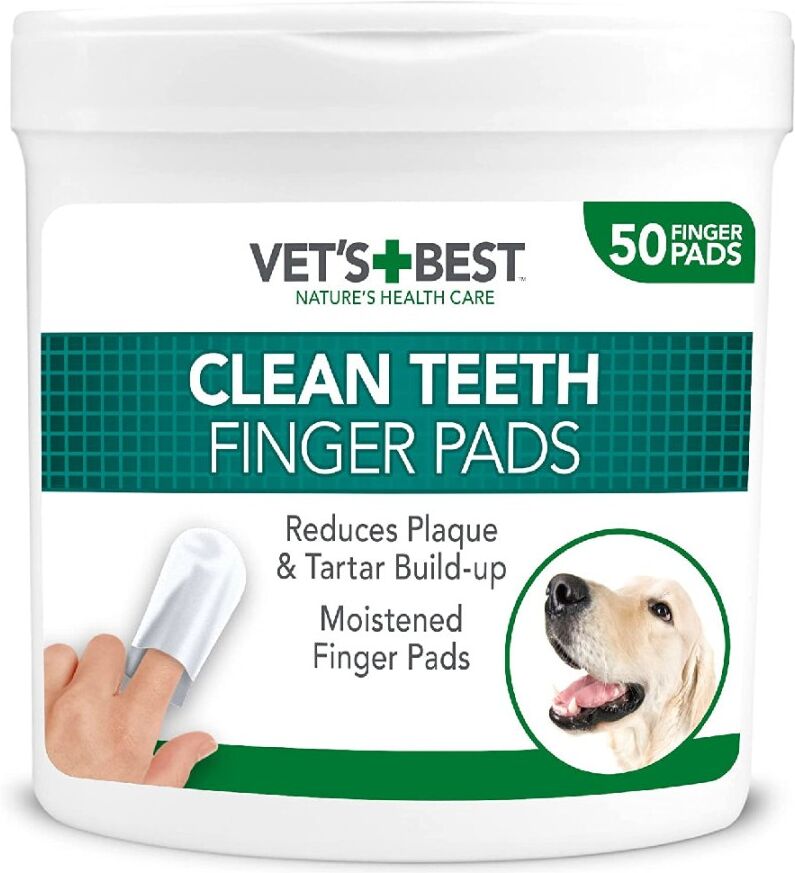 Real Pet Store Vets Best Clean Teeth Finger Pads for Dogs (50pk)