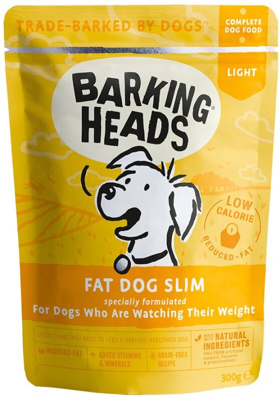 Real Pet Store Barking Heads Dog Food Wet Pouches Fat Dog Slim 300g