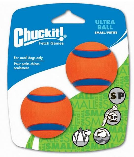 Real Pet Store Chuckit Ultra Rubber Fetch Balls 5 Sizes - Small Pack of 2