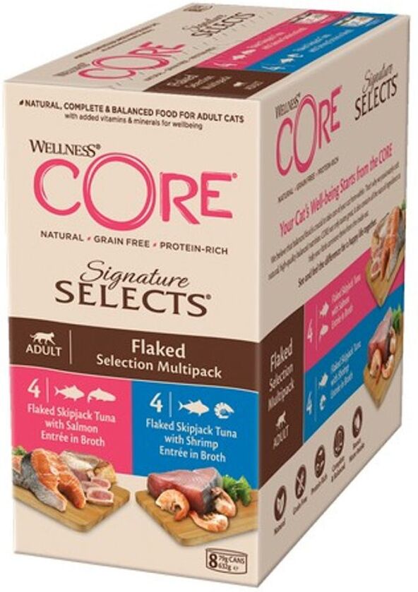 Real Pet Store Wellness CORE Cat Wet Adult Signature Selects Flaked Multipack 8 x 79g