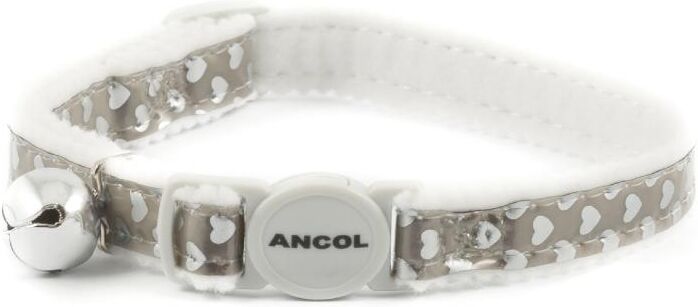 Real Pet Store Cat Collar Ancol Reflective Safety Hearts Grey