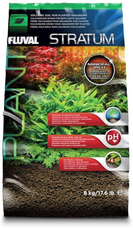 Real Aquatics Fluval Stratum Planting Substrate for Aquariums 3 Sizes - 8kg
