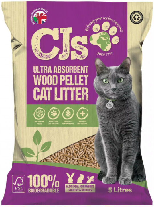 Real Pet Store CJs Cat Litter Wood Pellets 5L / 15L / 30L - 5 Litres