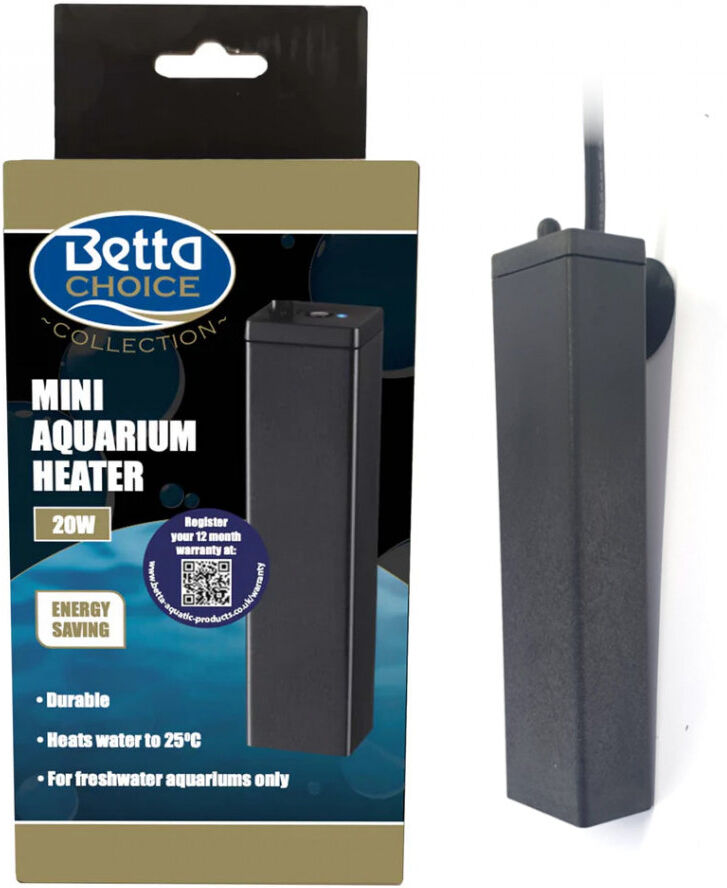Real Aquatics Betta Choice Mini Aquarium Heaters for Nano Fish Tanks 20w