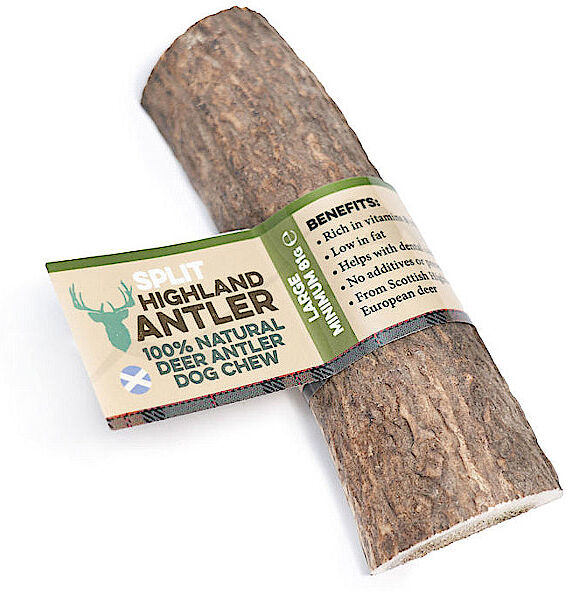 Real Pet Store Antos 100% Natural Antler Dog Treats Split Antler Large 81-120g