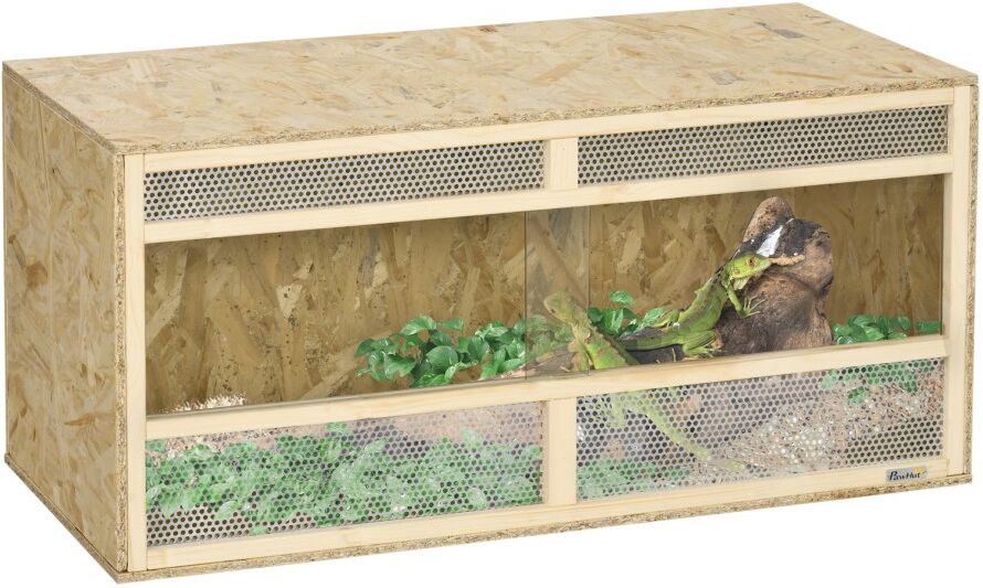 MHSTAR UK LTD PawHut Reptile Terrarium, Climbing Pet Feeding Box for Lizards, Horned Frogs