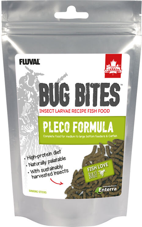 Real Aquatics Fluval Bug Bites Insect Formula Fish Food Pleco Sticks 130g