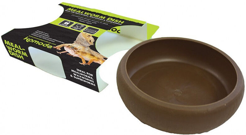 Real Aquatics Komodo Mealworm Dish for Reptile Feeding