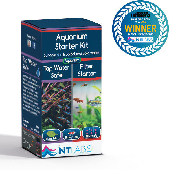 Real Aquatics NT Labs Aquarium Starter Kit Tap Water Safe / Filter Starter 2 x 30ml