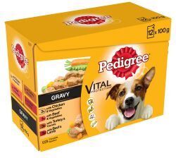 GHB Traders Limited Pedigree Pouch Mixed Varieties in Gravy 12 Pack - 100g - 97515