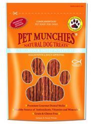GHB Traders Limited Pet Munchies 100% Natural Wild Salmon & Sweet Potato Dental - 90g - 435782