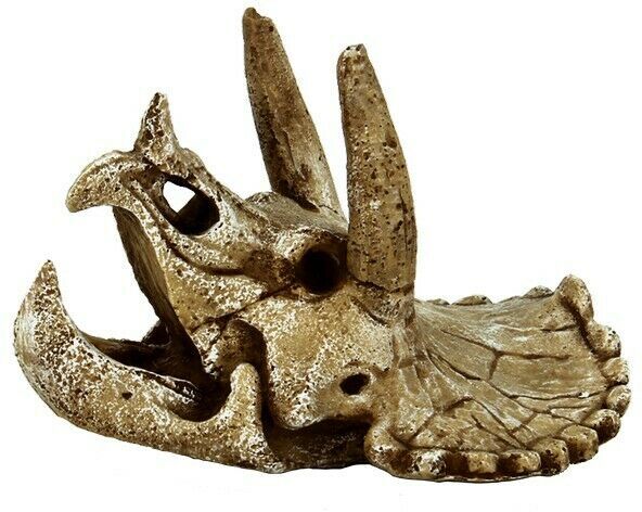 Real Aquatics SuperFish Skull Triceratops Aquarium Ornament Medium