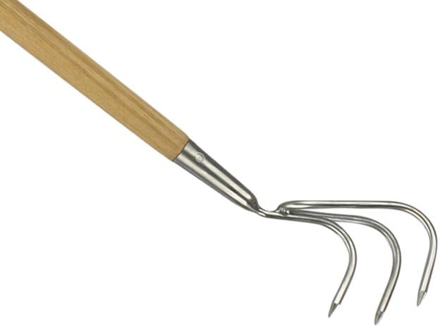 GHB Traders Limited Stainless Steel Long Handled 3-Prong Cultivator, FSC� K/S70100042