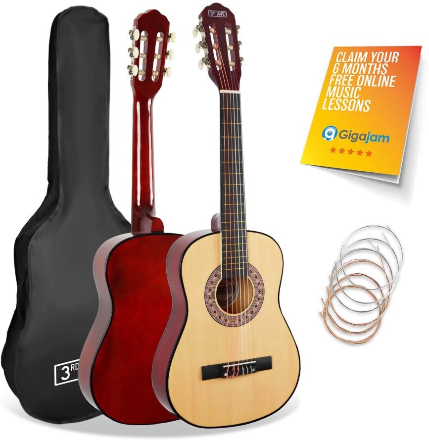 NORMANS (BURTON UPON TRENT) LIMITED 3rd Avenue 1/2 Size Classical Guitar Pack - Natural