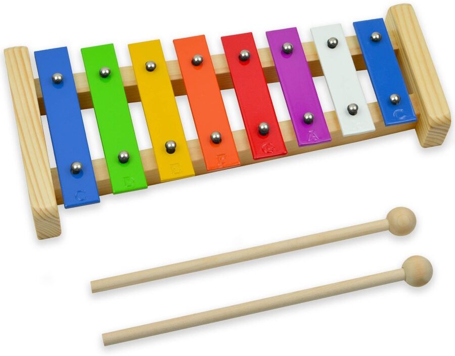 NORMANS (BURTON UPON TRENT) LIMITED A-Star 8 Note Glockenspiel - Coloured Keys