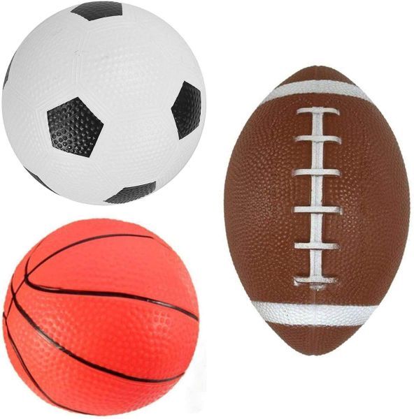 MantraRaj Infotech LTD. 3 Soft Inflated Mini Sports Football Basketball American Ball Rugby Games Toy