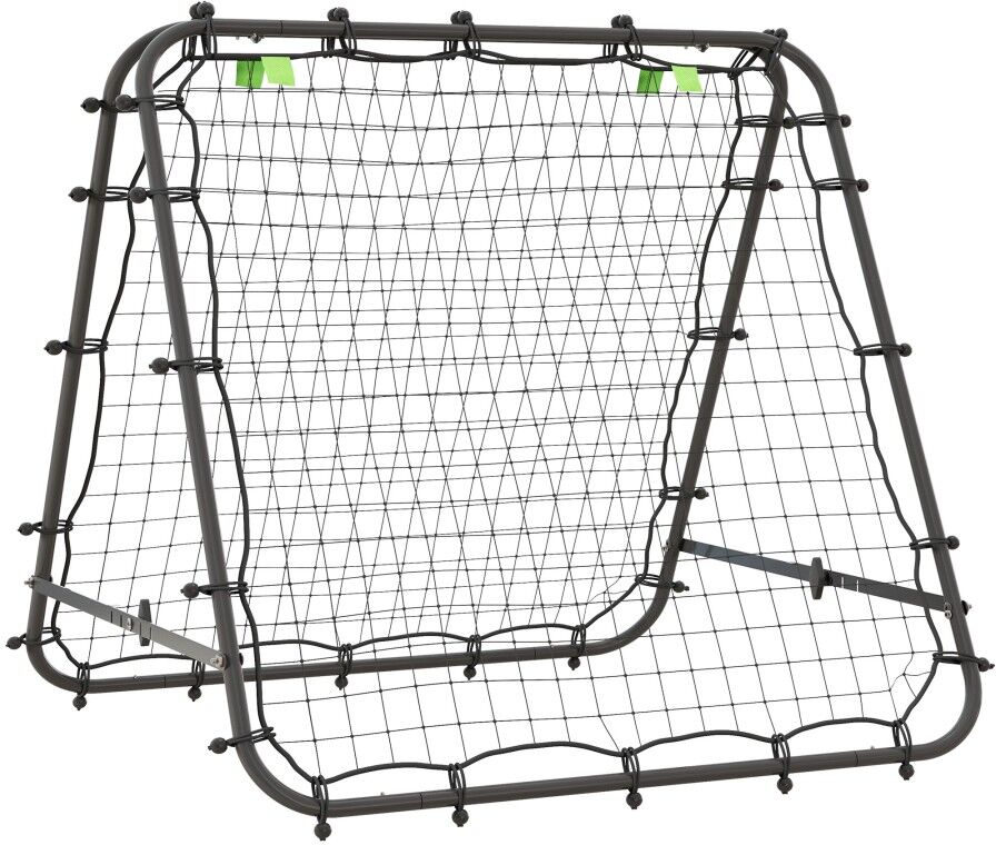 MHSTAR UK LTD HOMCOM Double Sided Football Rebounder Net, Football Rebound Net Target Goal with 5 Adjustable Angles, Garden Football Training Equipment for Youth, B