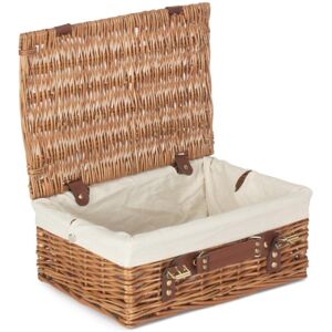 Red Hamper 35cm Light Steamed Wicker Picnic Basket - White Red Hamper 35cm Light Steamed Wicker Picnic Basket - White