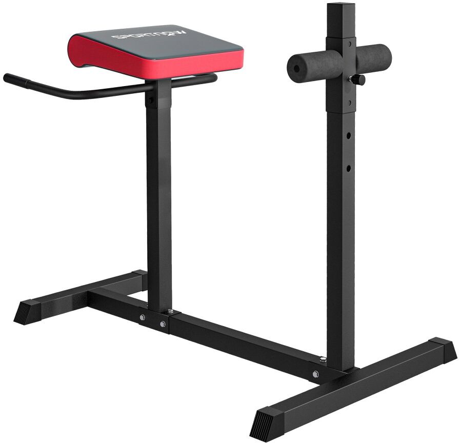 MHSTAR UK LTD SPORTNOW Back Extension Bench Roman Chair, Hyperextension Bench with Adjustable Leg Roller for Back, Abdominal and Gluteal Training