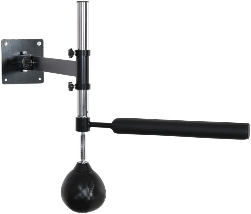 MHSTAR UK LTD HOMCOM Wall Mount Fast-Reflexes Speed Bag Boxing, Height Adjustable Punching Bag, MMA, Martial Arts and Boxing Equipment for Training at Home