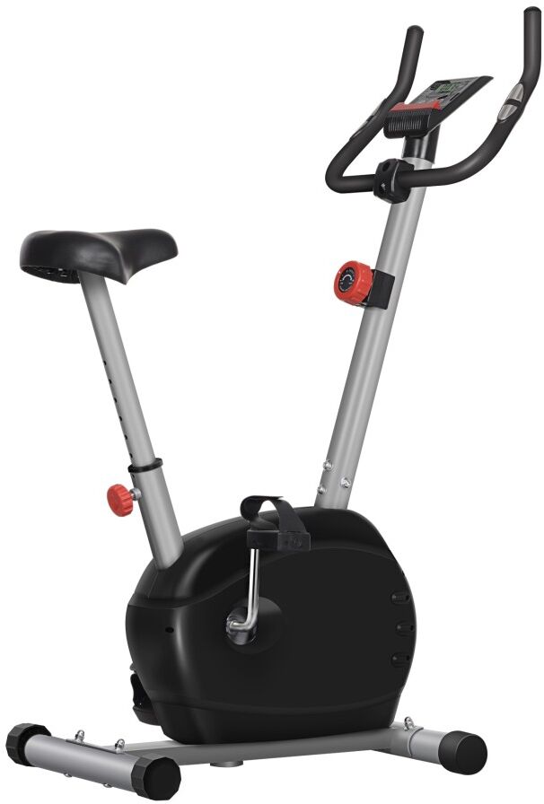 MHSTAR UK LTD SPORTNOW Exercise Bike, Quiet Stationary Bike with 8-Level Magnetic Resistance, Heart-Rate Sensor, Adjustable Seat and Wheels, for Home Gym Workout, G